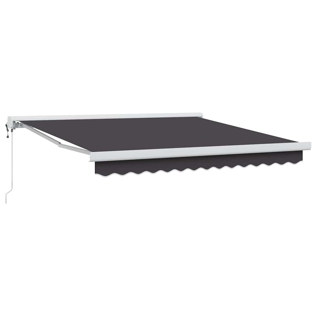 Einziehbare Markise Anthrazit 300 x 250 cm Stoff, Metall