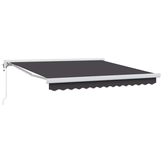 Einziehbare Markise Anthrazit 300 x 250 cm Stoff, Metall