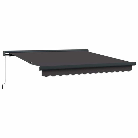 Einziehbare Markise Anthrazit 300 x 250 cm Stoff und Metall