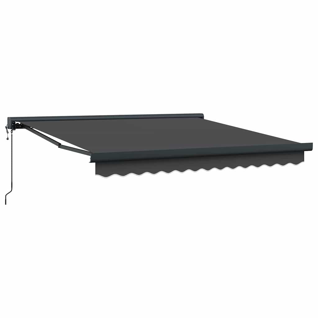Einziehbare Markise Anthrazit 300 x 250 cm Stoff, Metall
