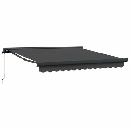 Einziehbare Markise Anthrazit 300 x 250 cm Stoff, Metall