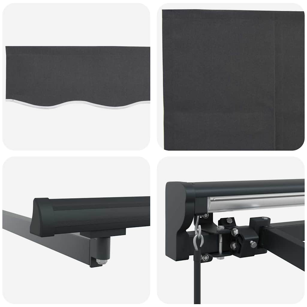Einziehbare Markise Anthrazit 300x250 cm Stoff