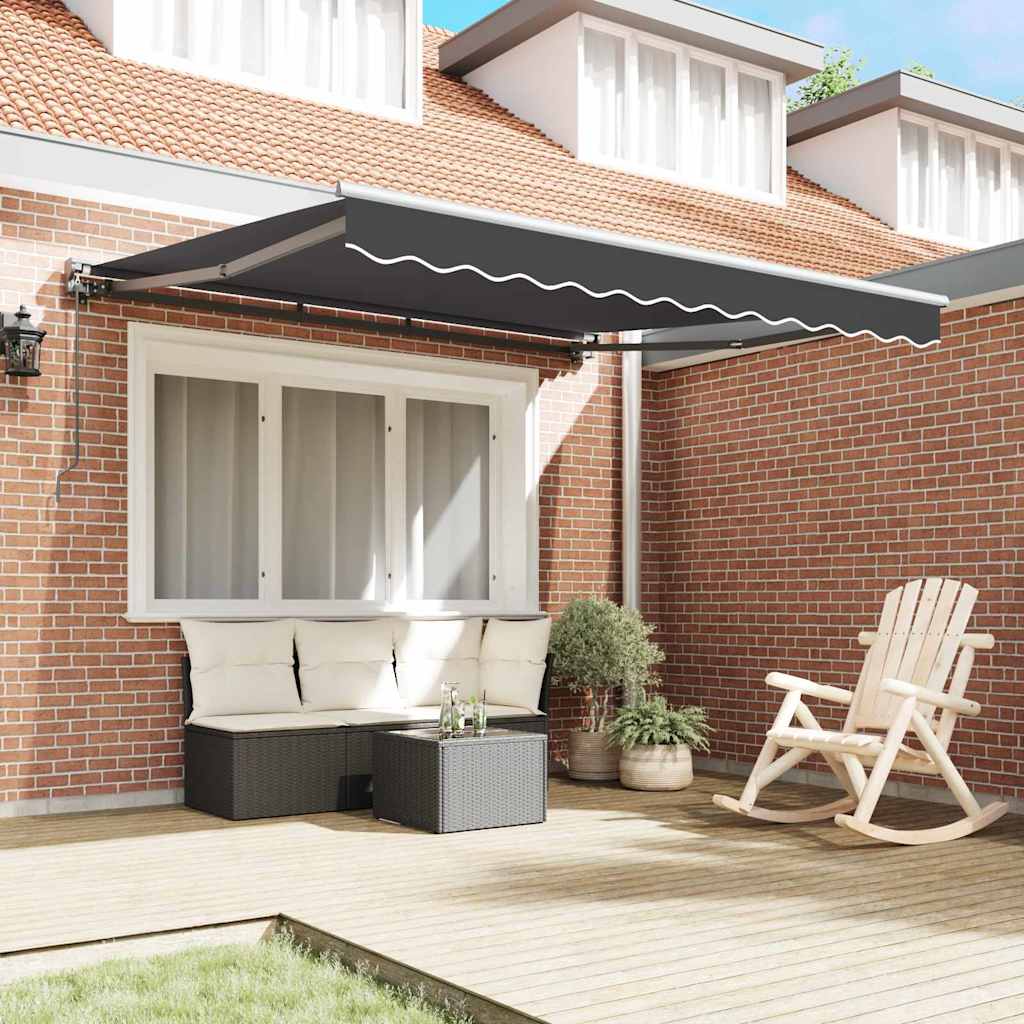 Einziehbare Markise Anthrazit 300x250 cm Stoff