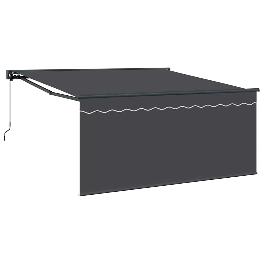 Einziehbare Markise Grau und Anthrazit 300 x 250 cm