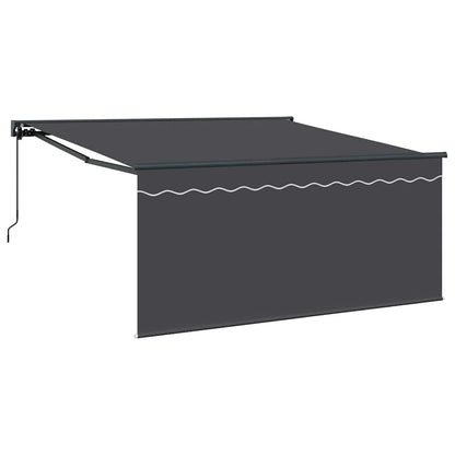 Einziehbare Markise Grau und Anthrazit 300 x 250 cm