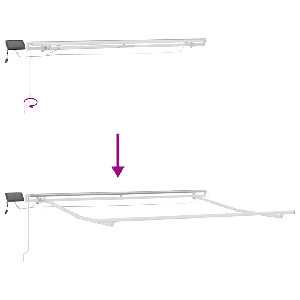 Einziehbare Markise with 300 x 250 cm Orange und Braun