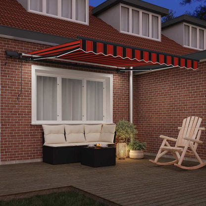 Einziehbare Markise Orange und Braun 300 x 250 cm Stoff