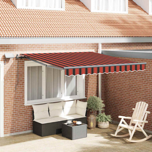 Einziehbare Markise Orange und Braun 300 x 250 cm Stoff