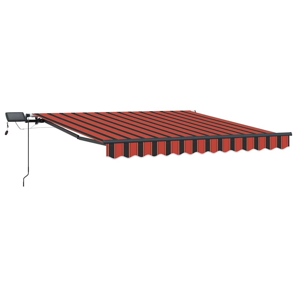 Einziehbare Markise Orange und Braun 300 x 250 cm Stoff