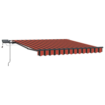 Einziehbare Markise Orange und Braun 300 x 250 cm Stoff