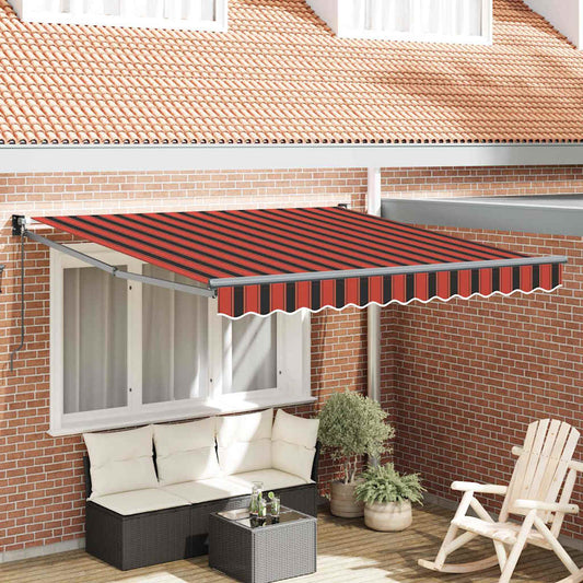 Einziehbare Markise Einziehbar Orange, Braun 300 x 250 cm