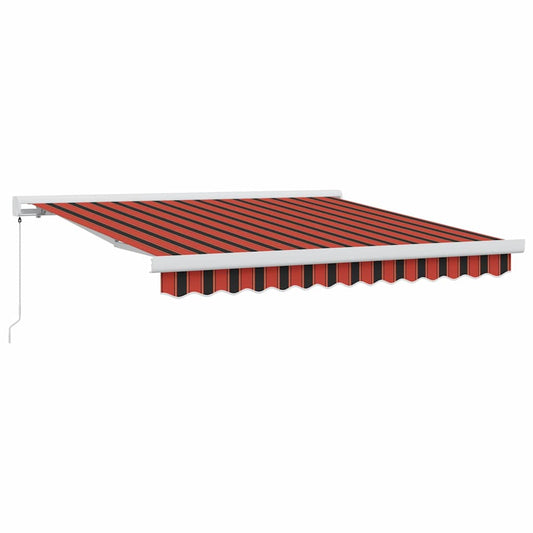Einziehbare Markise Orange, Braun 300 x 250 cm Stoff, Metall