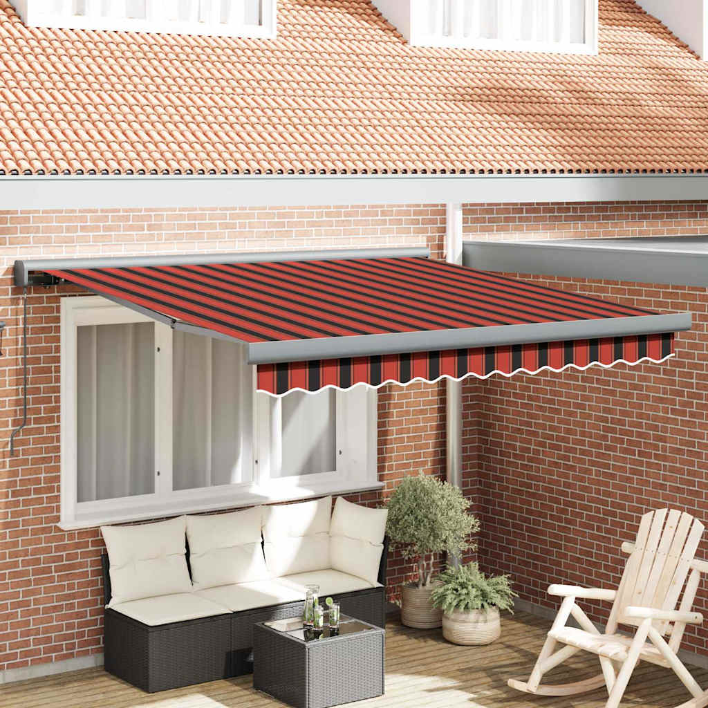 Einziehbare Markise Orange und braun 300 x 250 cm