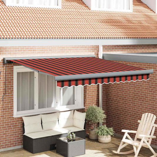 Einziehbare Markise Orange und braun 300 x 250 cm