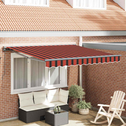 Einziehbare Markise Orange und Braun 300x250 cm Stoff