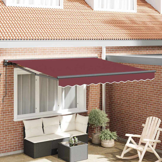 Einziehbare Markise Bordeauxrot 300x250 cm Stoff