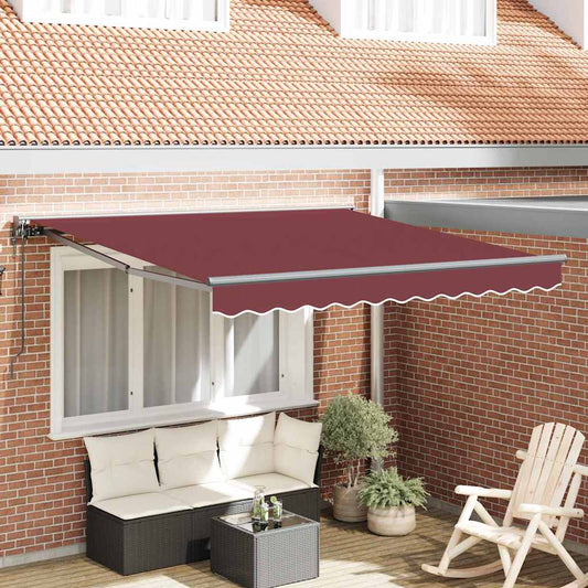 Einziehbare Markise Bordeauxrot 300x250 cm Stoff