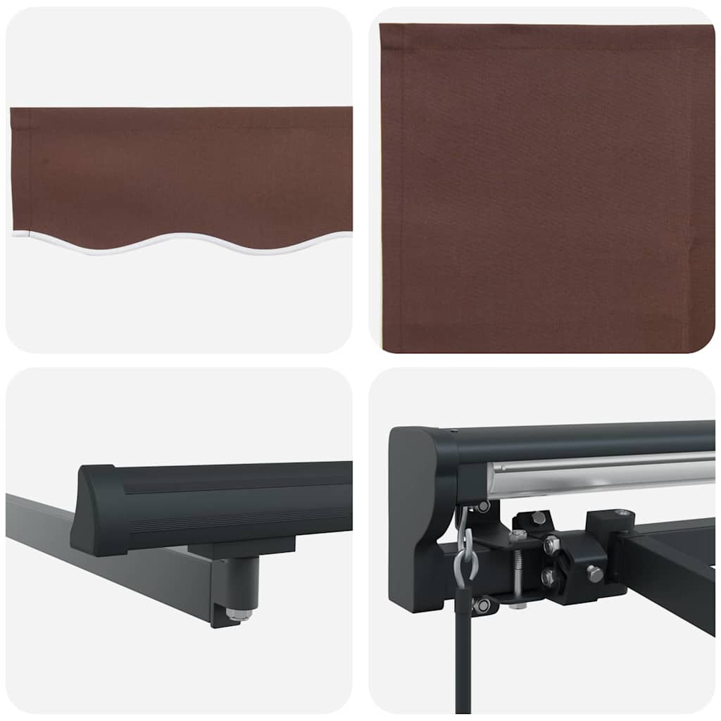 Einziehbare Markise Braun 300x250 cm Stoff