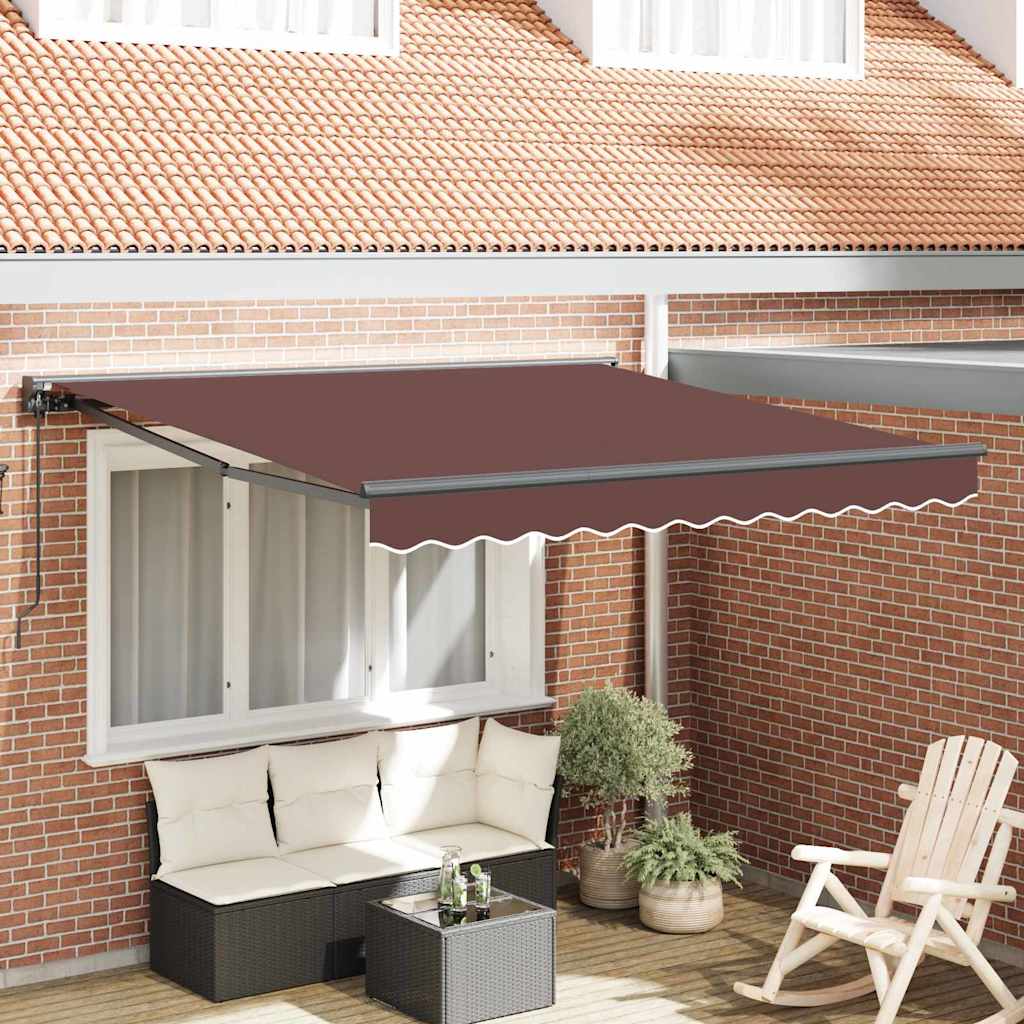 Einziehbare Markise Braun 300x250 cm Stoff