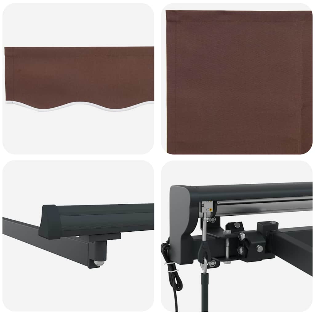 Einziehbare Markise Braun 300x250 cm Stoff