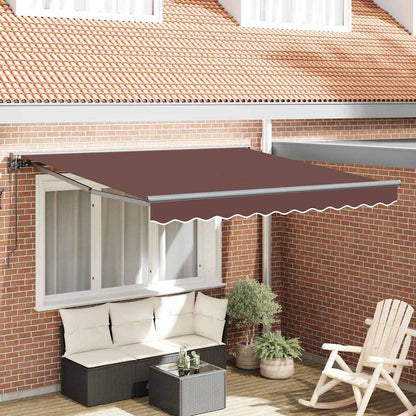 Einziehbare Markise Braun 300x250 cm Stoff