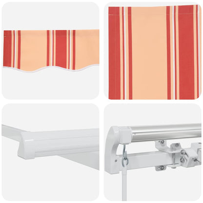 Einziehbare Markise Gelb, Orange 300 x 250 cm Polyester, Metall