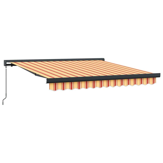 Einziehbare Markise Gelb, Orange 300 x 250 cm Stoff, Metall