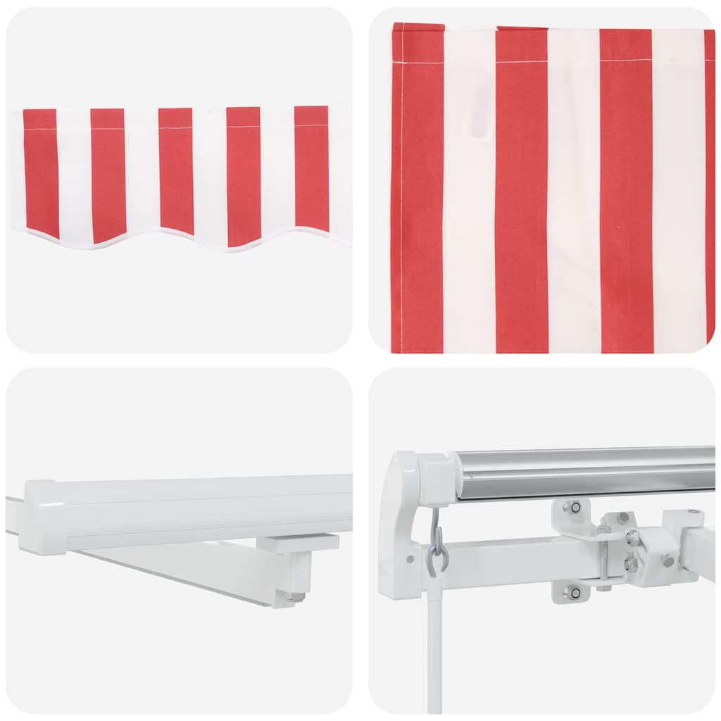 Einziehbare Markise with 300 x 250 cm Rot und Weiß
