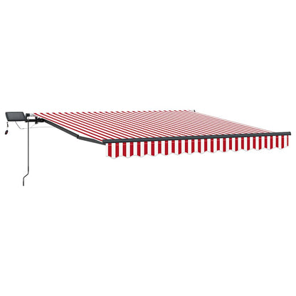 Einziehbare Markise Rot und Weiß 300 x 250 cm Stoff