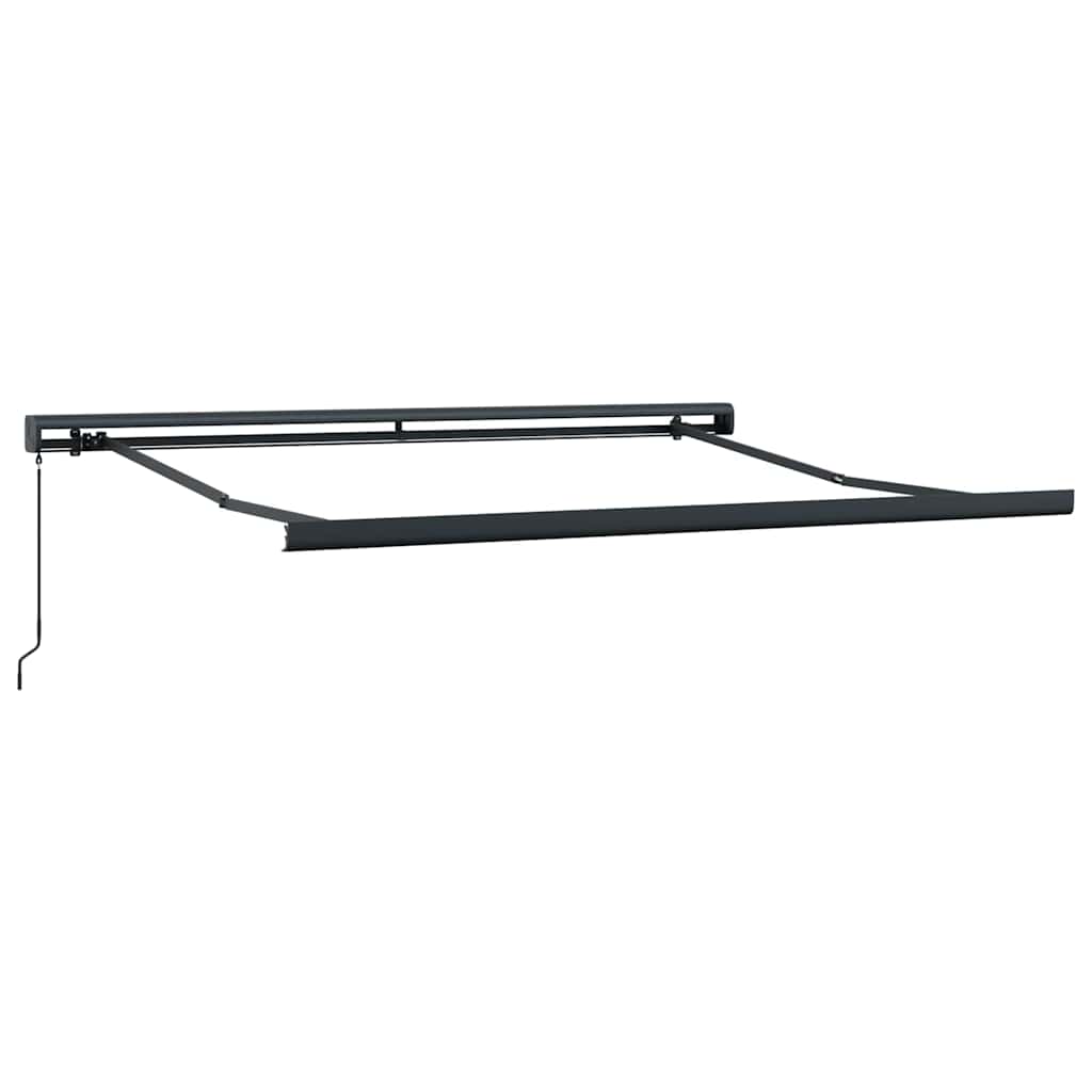 Einziehbare Markise Rot und weiß 300 x 250 cm Stoff, Metall