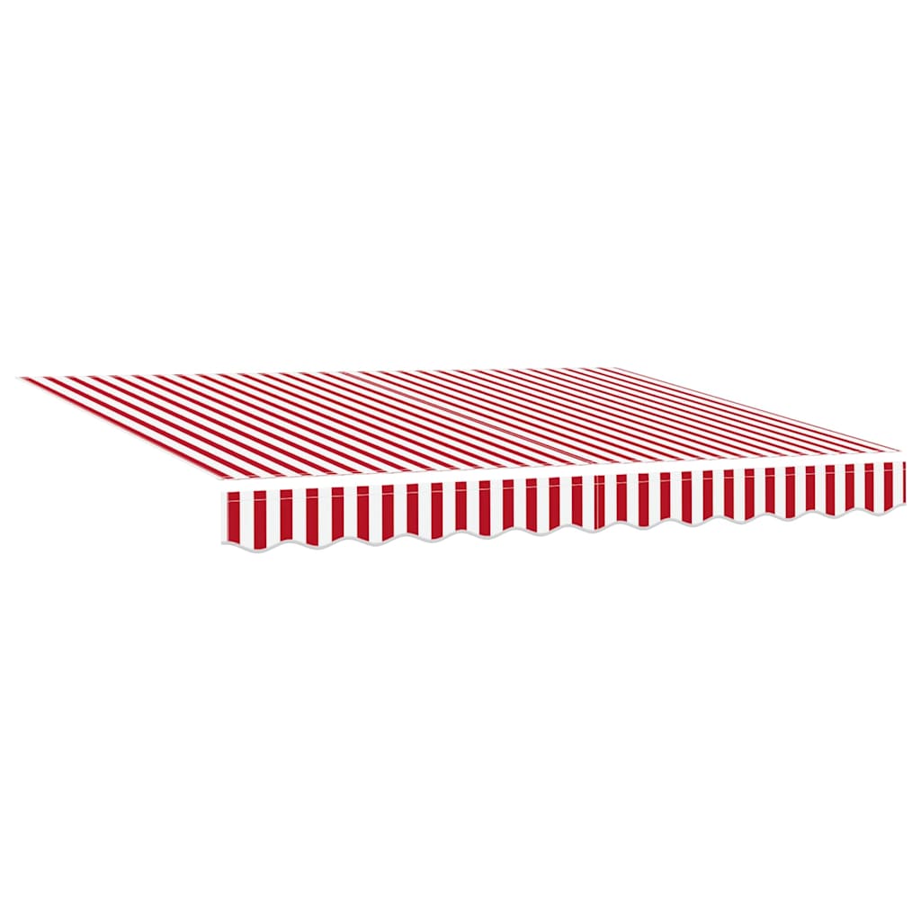 Einziehbare Markise Rot und weiß 300 x 250 cm Stoff, Metall
