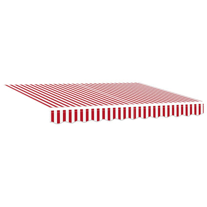 Einziehbare Markise Rot und weiß 300 x 250 cm Stoff, Metall