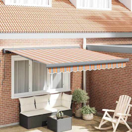 Einziehbare Markise Mehrfarbig 300 x 250 cm Stoff, Metall