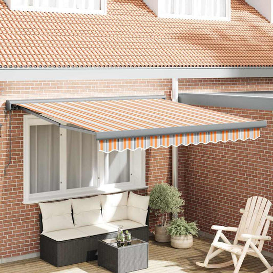 Einziehbare Markise Mehrfarbig 300 x 250 cm Stoff, Metall
