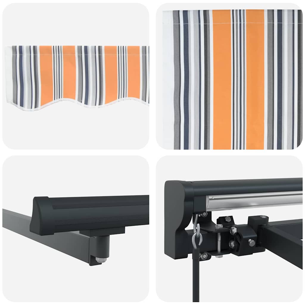 Einziehbare Markise Bunt gestreift 300x250 cm Stoff