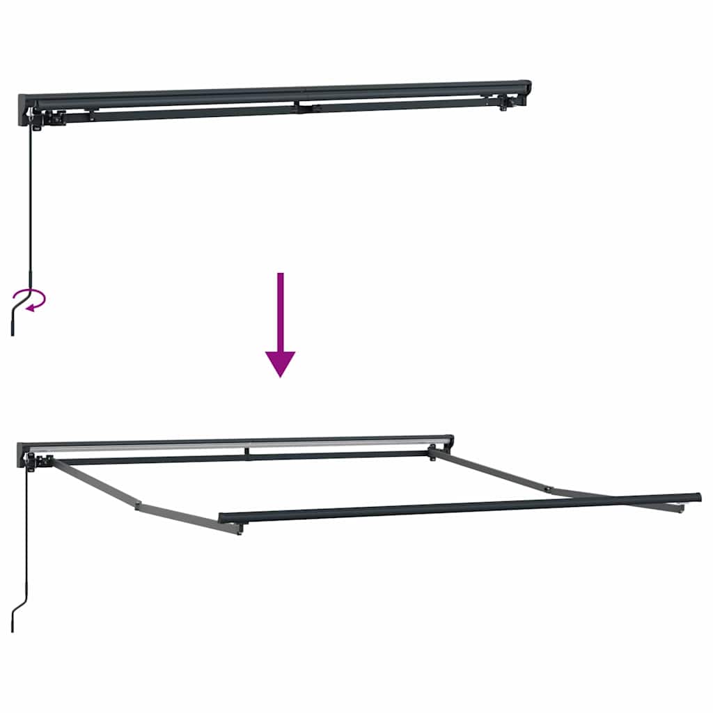Einziehbare Markise Bunt gestreift 300x250 cm Stoff