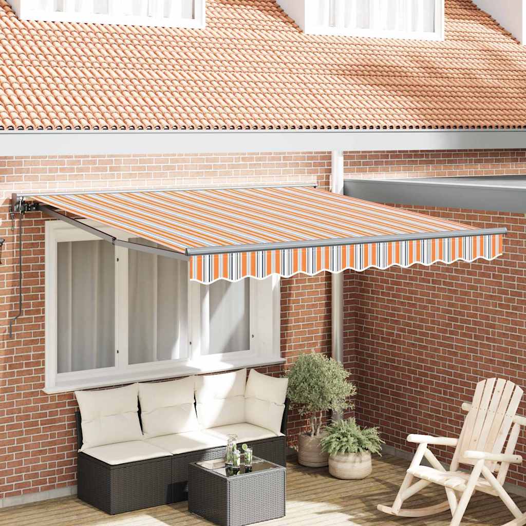 Einziehbare Markise Bunt gestreift 300x250 cm Stoff