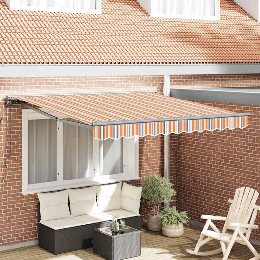Einziehbare Markise Bunt gestreift 300x250 cm Stoff