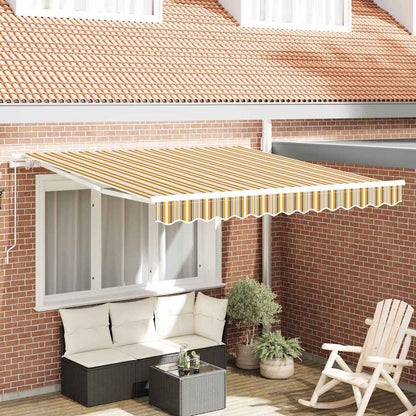 Markise Gestreift Mehrfarbig 3 x 2,5 m Polyester und Metall