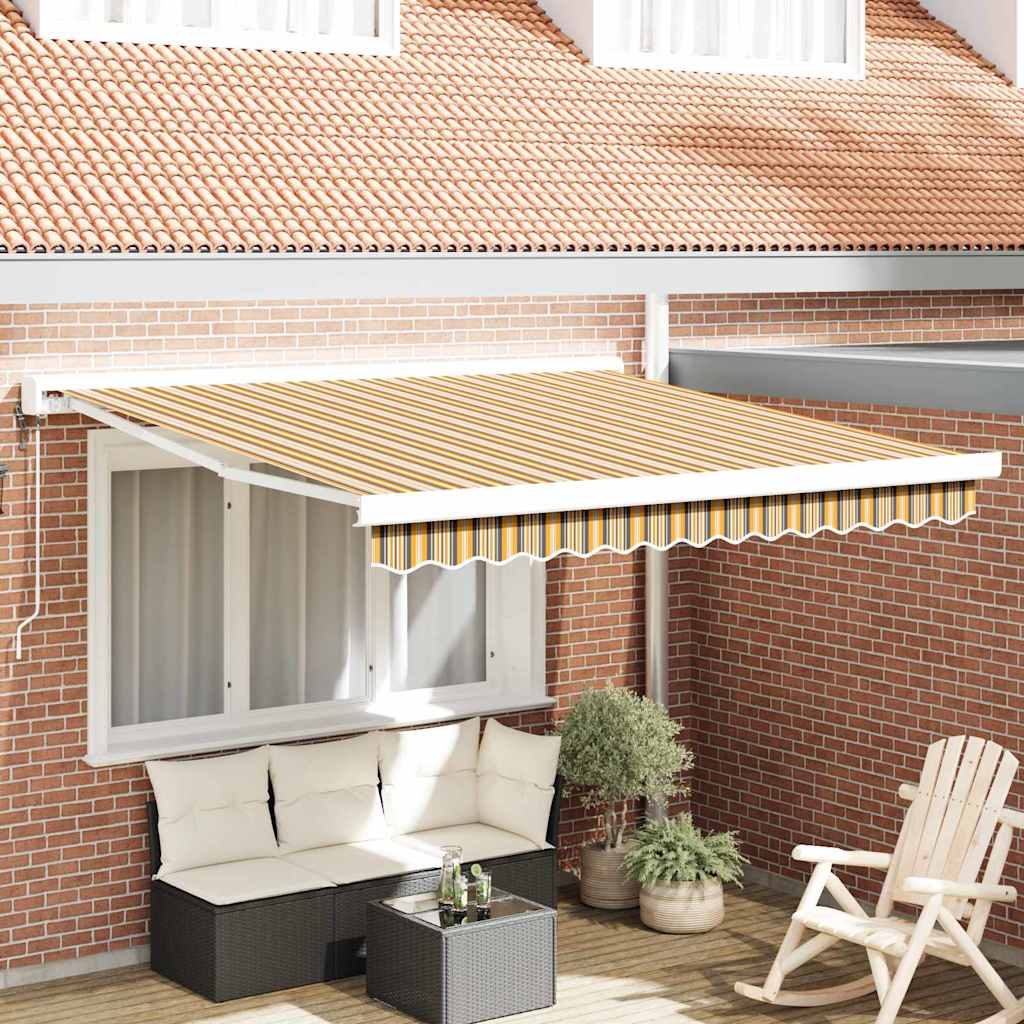 Einziehbare Markise Mehrfarbig 300 x 250 cm Stoff, Metall