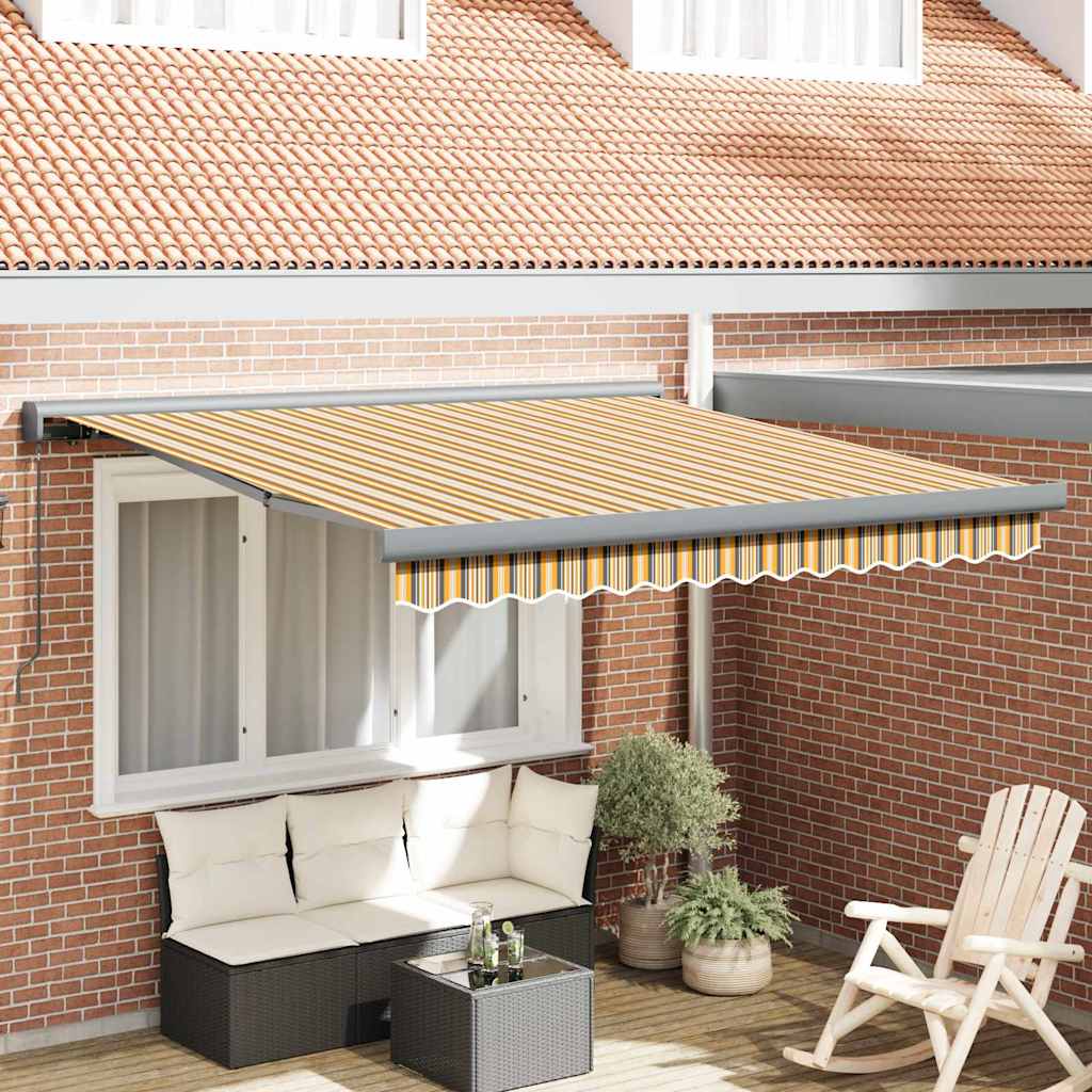 Einziehbare Markise Mehrfarbig 300 x 250 cm Stoff und Metall