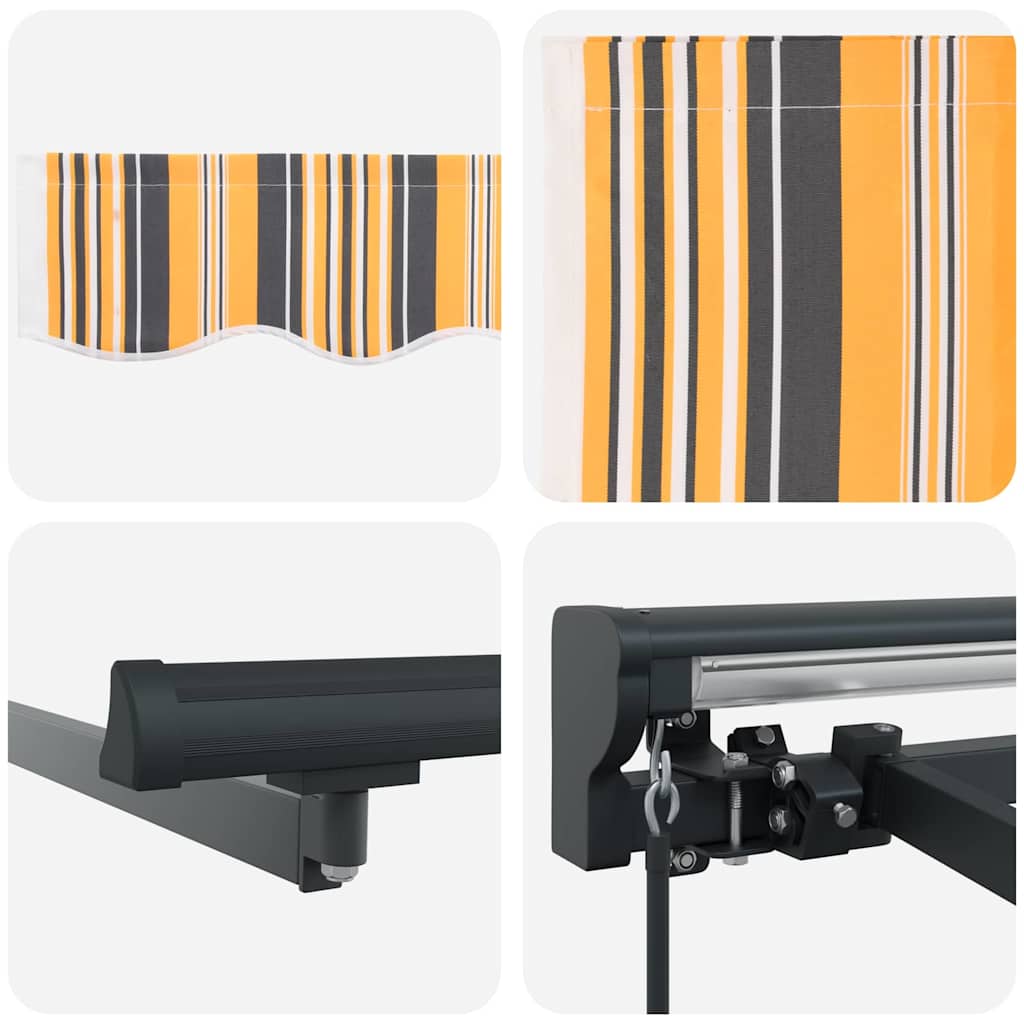 Einziehbare Markise Bunt gestreift 300x250 cm Stoff