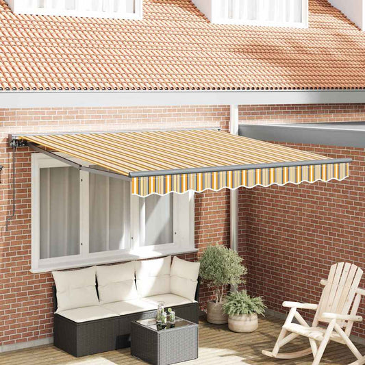 Einziehbare Markise Bunt gestreift 300x250 cm Stoff