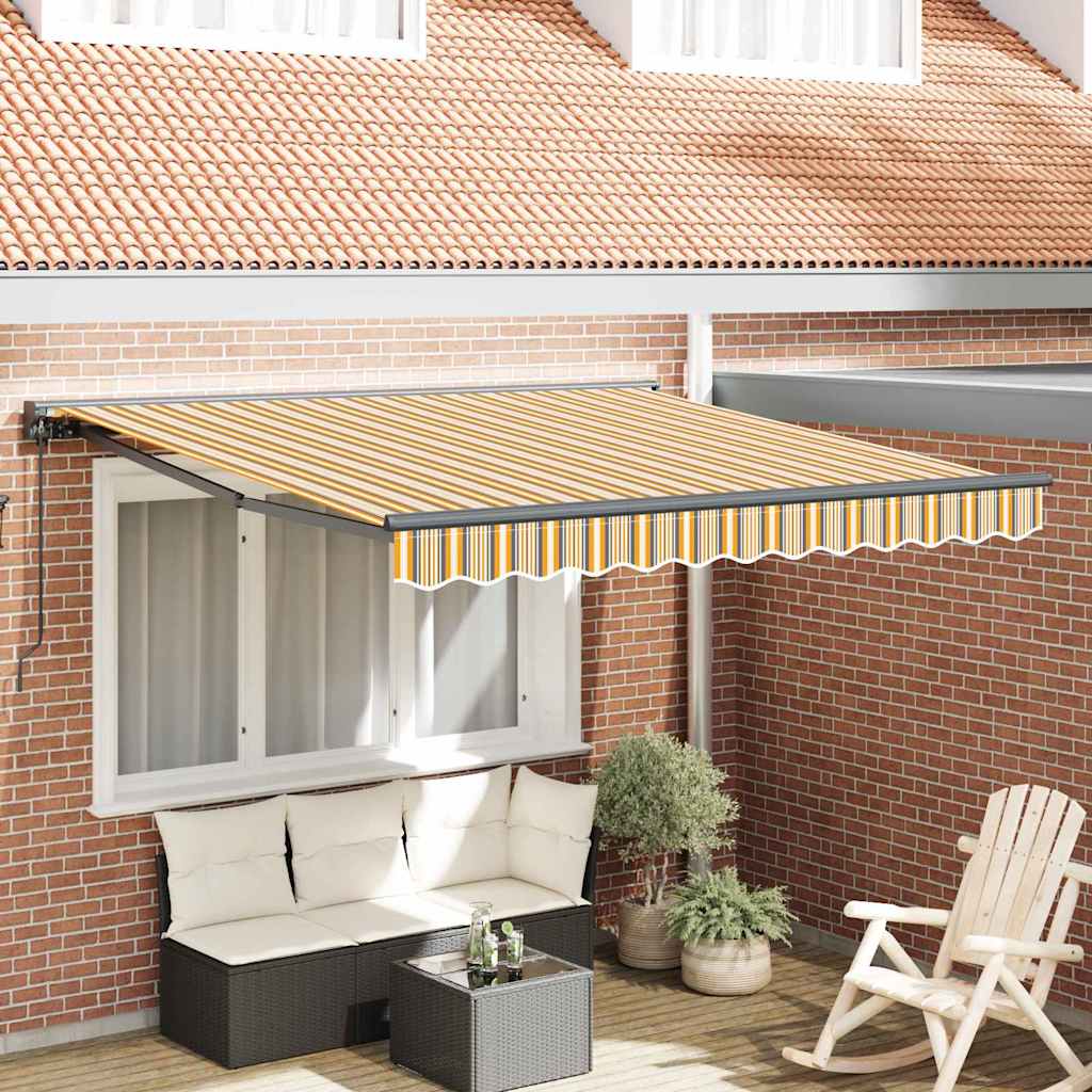 Einziehbare Markise Bunt gestreift 300x250 cm Stoff
