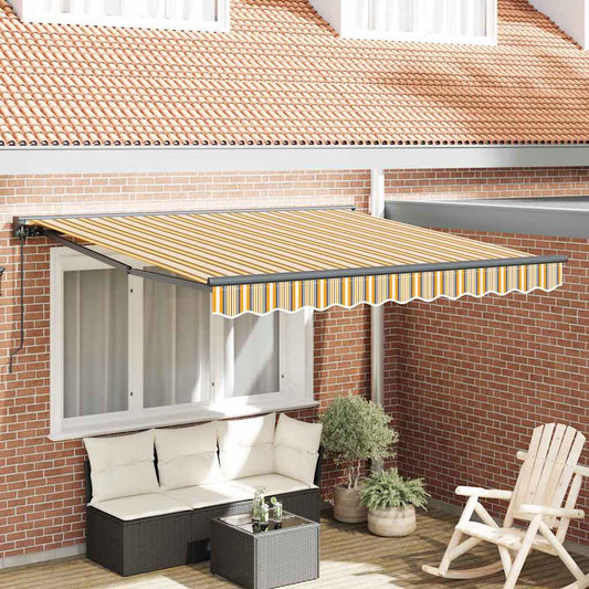 Einziehbare Markise Bunt gestreift 300x250 cm Stoff