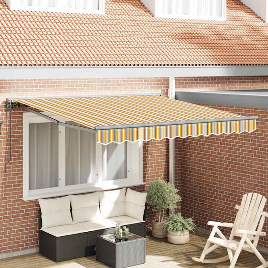 Einziehbare Markise Bunt gestreift 300x250 cm Stoff