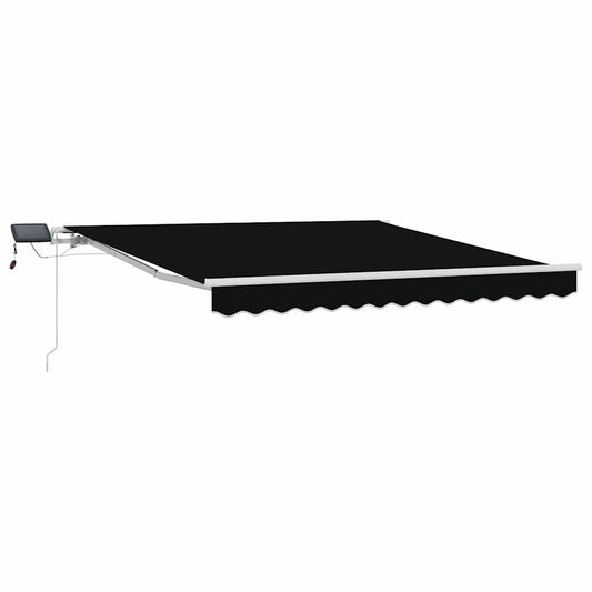 Einziehbare Markise mit Schwarz 300 x 250 cm Stoff