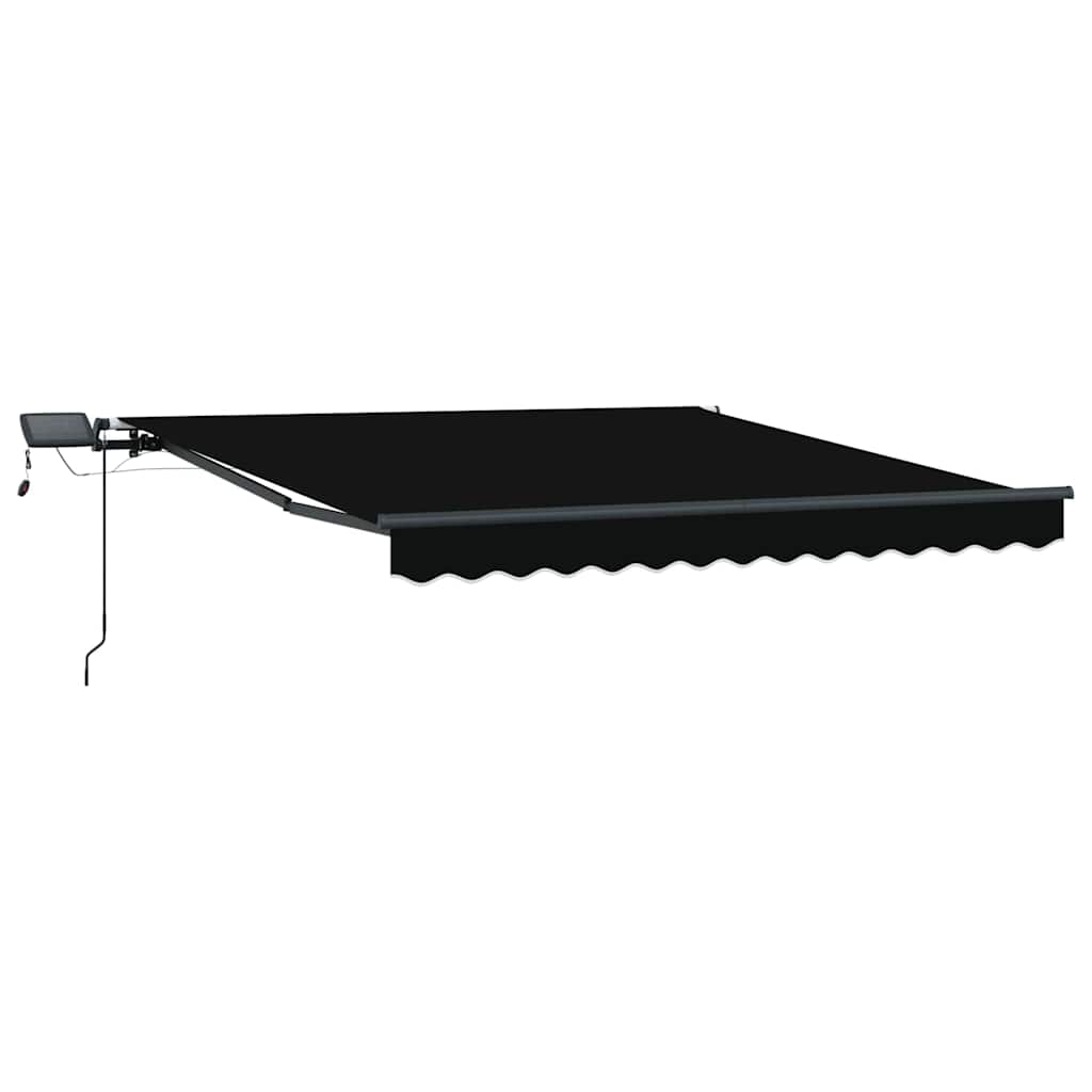 Einziehbare Markise Schwarz 300 x 250 cm Stoff