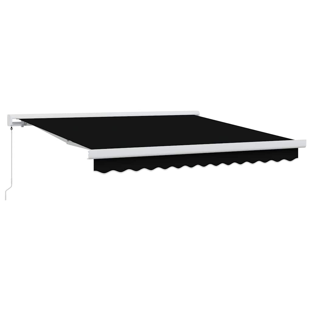 Einziehbare Markise Schwarz 300 x 250 cm Stoff, Metall