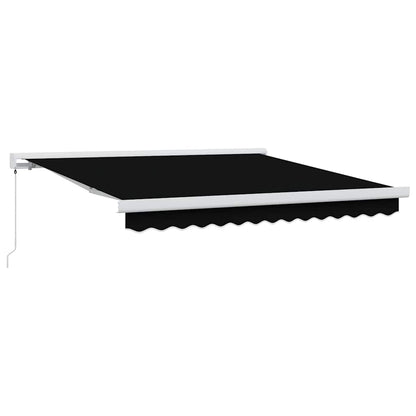 Einziehbare Markise Schwarz 300 x 250 cm Stoff, Metall